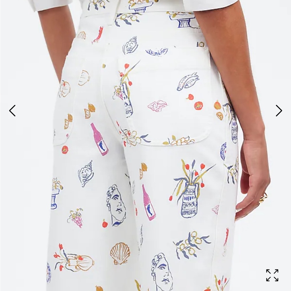 ISO Madewell x Lisa Says Gah! The Perfect Vintage Wide-Leg Crop Jean: Printed Ed - Picture 3 of 3